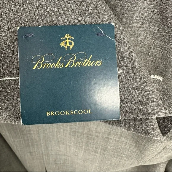 NWT Brooks Brothers Mens Suit Jacket Blazer Charcoal Gray Wool 3-Button 40S $598 - Picture 7 of 8